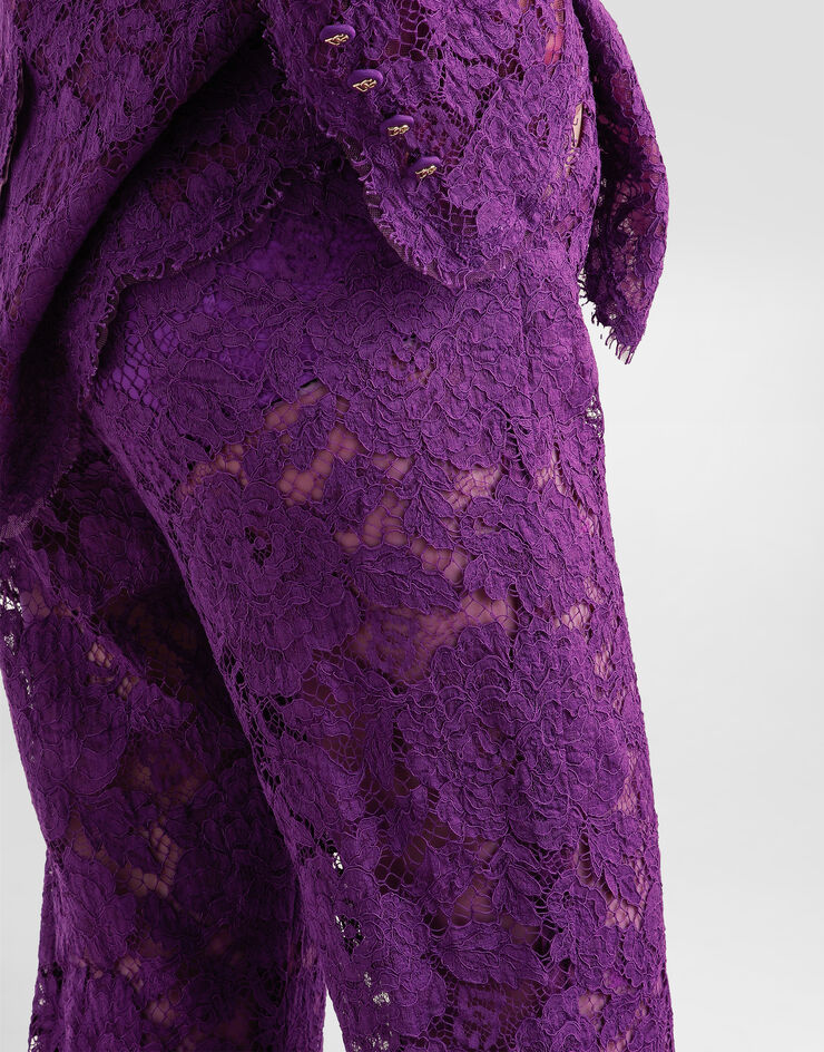 Dolce & Gabbana Cordonetto lace trousers Purple FTAM2THLM7L