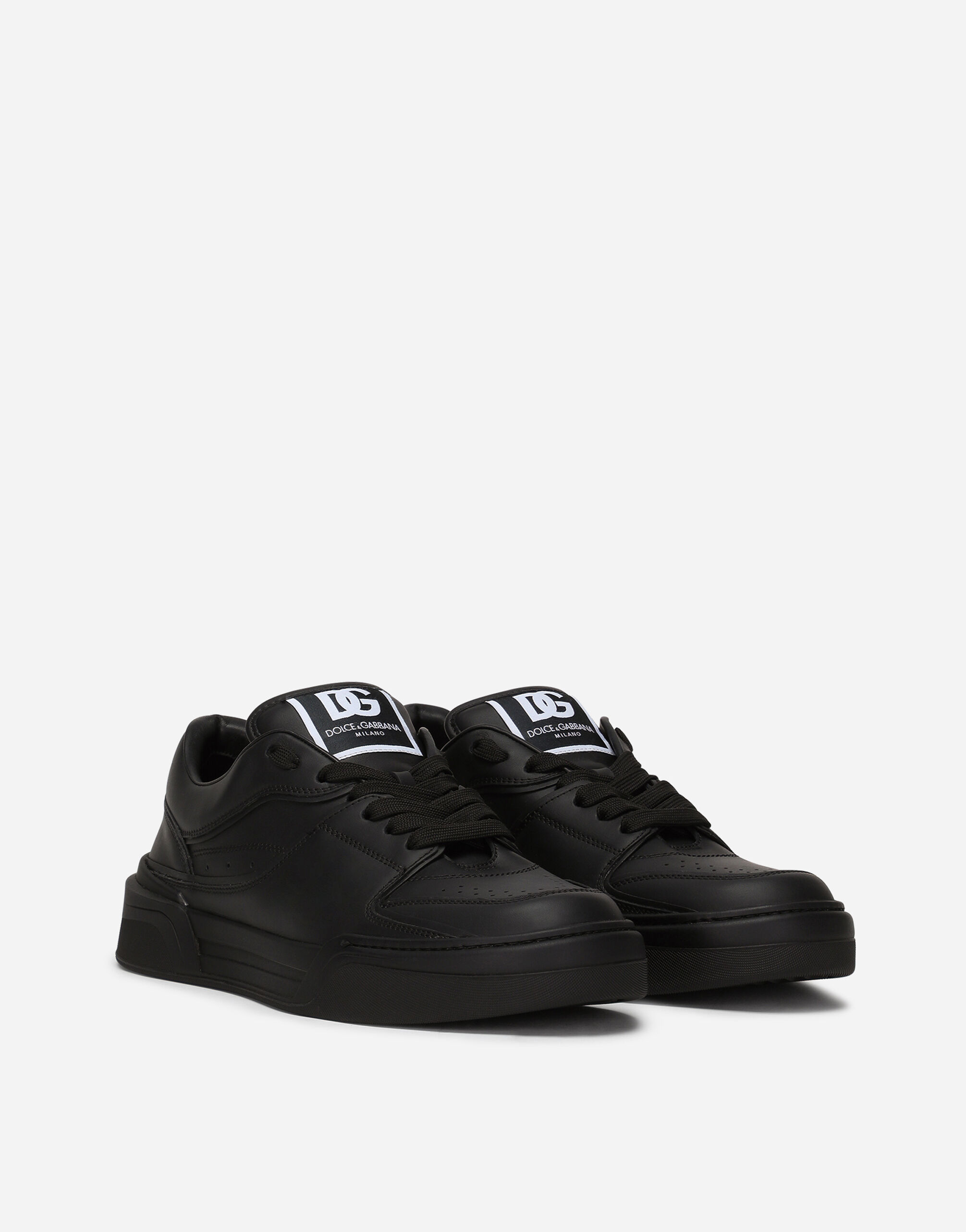 Calfskin nappa New Roma sneakers in Black for Men Dolce Gabbana