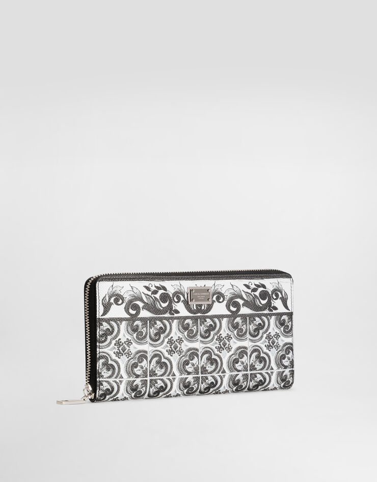 Dolce & Gabbana Majolica-print calfskin wallet Multicolor BP1672AN719