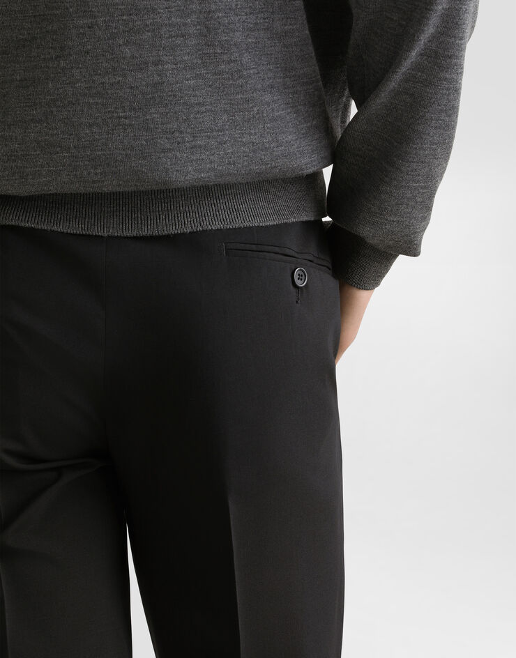 Dolce & Gabbana Double-breasted stretch wool Sicilia-fit suit Black GKPRMTGK300