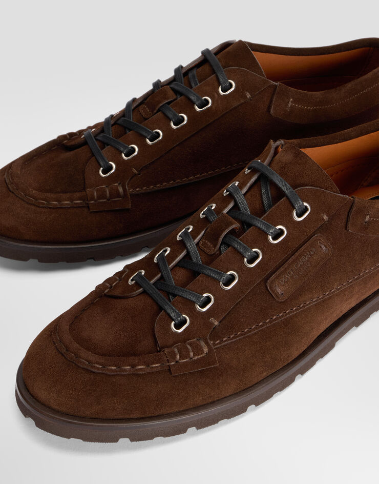 Dolce & Gabbana Split calfskin derby shoes Brown A10957AT441