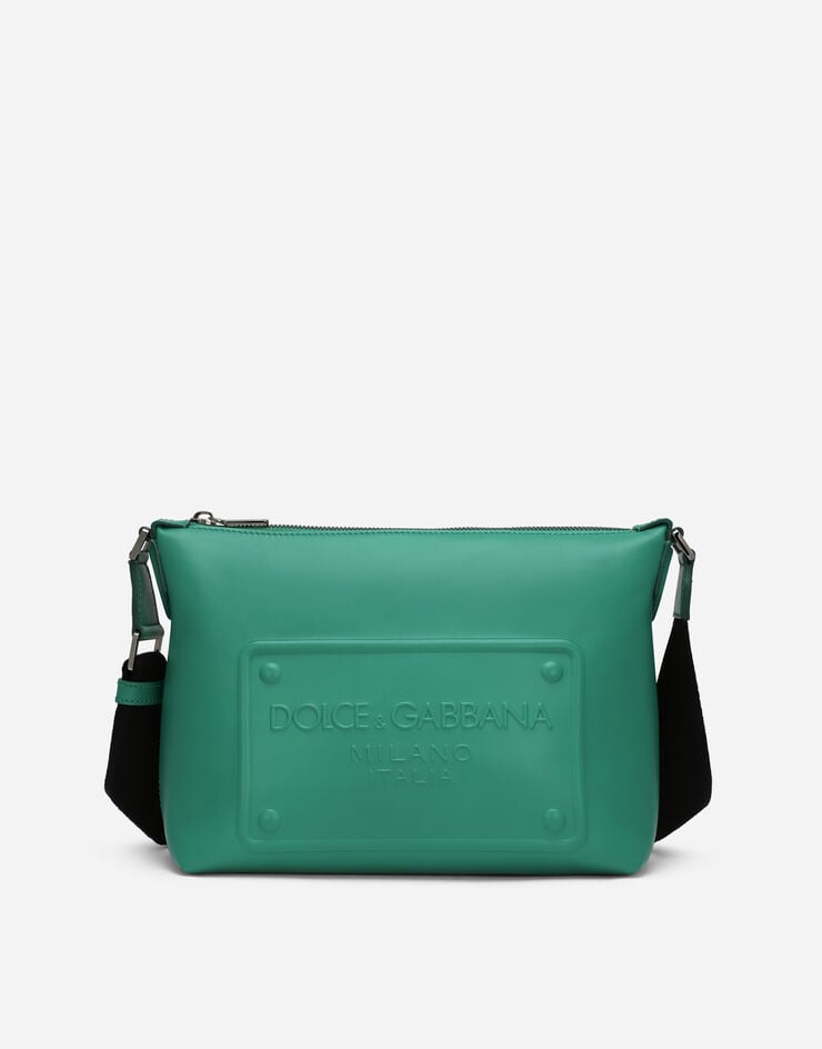 Dolce & Gabbana 凸纹徽标小牛皮斜挎包 绿 BM2265AG218