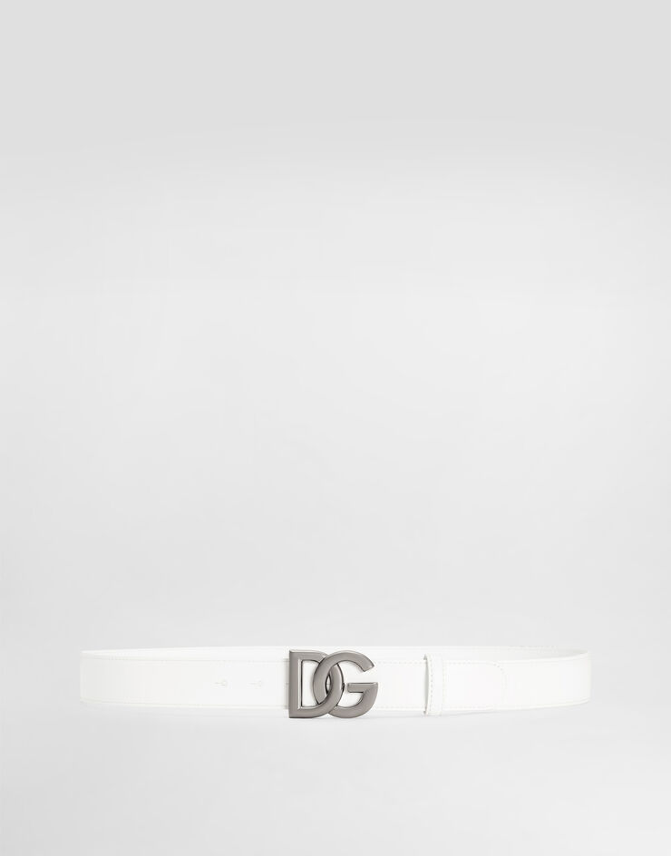 Dolce & Gabbana Ceinture à boucle logo DG Blanc BC4693AQ765