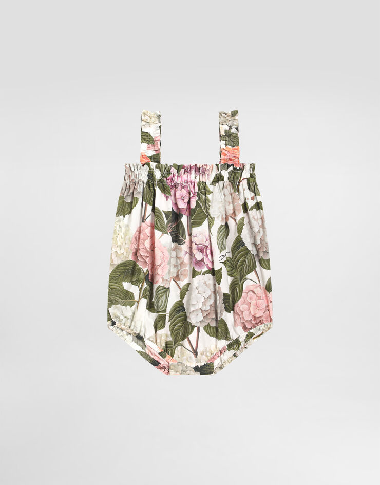 Dolce & Gabbana Hydrangea-print poplin romper Multicolor L22O08HS5UG