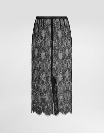 Dolce & Gabbana Lace skirt Black F4CQ7THLM9J