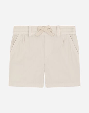 DolceGabbanaSpa Garment-dyed canvas shorts with drawstring Grey L1JPIEG7KR2