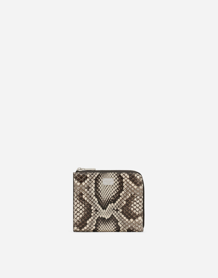 Dolce & Gabbana Kartenetui aus Pythonleder Gelb BP3273A2111
