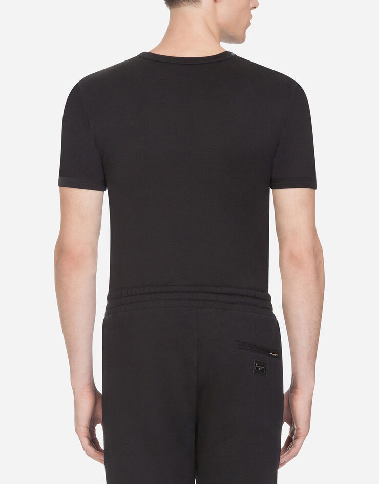 T-shirt in cotton in Black for | Dolce&Gabbana® US
