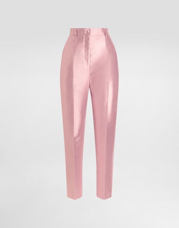 Dolce & Gabbana Silk shantung trousers Pink FTAM2TFU1JK
