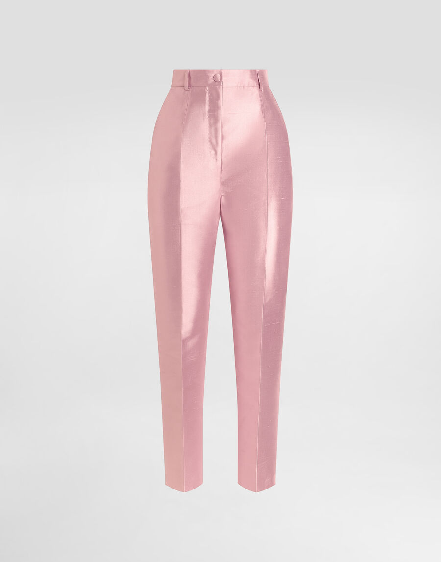 Silk shantung trousers