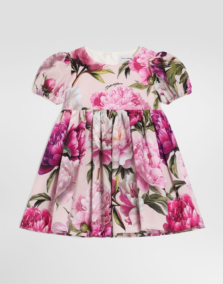 Dolce & Gabbana Peony-print poplin dress Dolce & Gabbana Peony-print poplin dress Multicolor L23DP2G7QZX