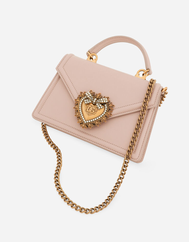 Dolce & Gabbana حقيبة ديفوشن من جلد العجل الناعم وردي فاتح BB6711AV893