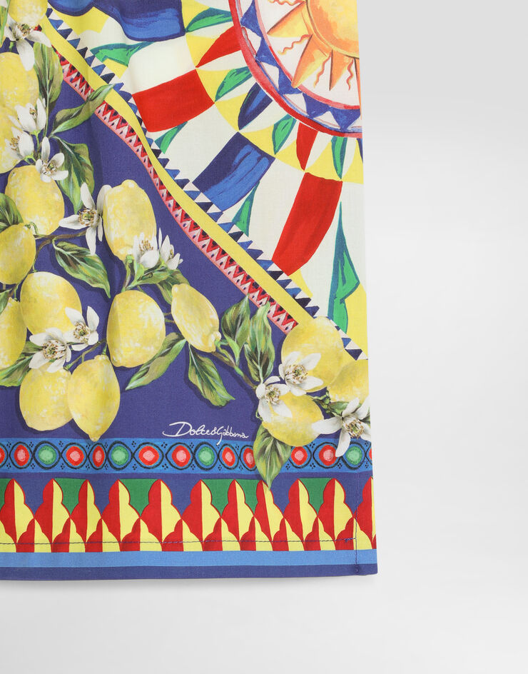 Dolce & Gabbana Carretto-print poplin bermuda shorts Multicolor L44Q27FI5PD