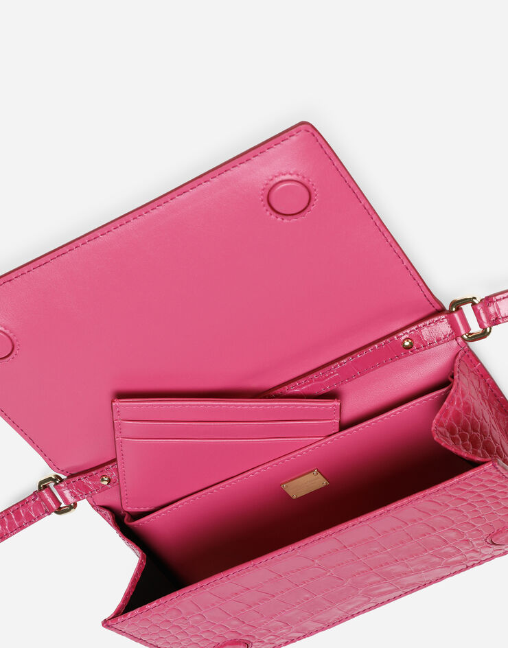 Dolce & Gabbana Phone bag with branded maxi-plate フューシャ BI3149AC606