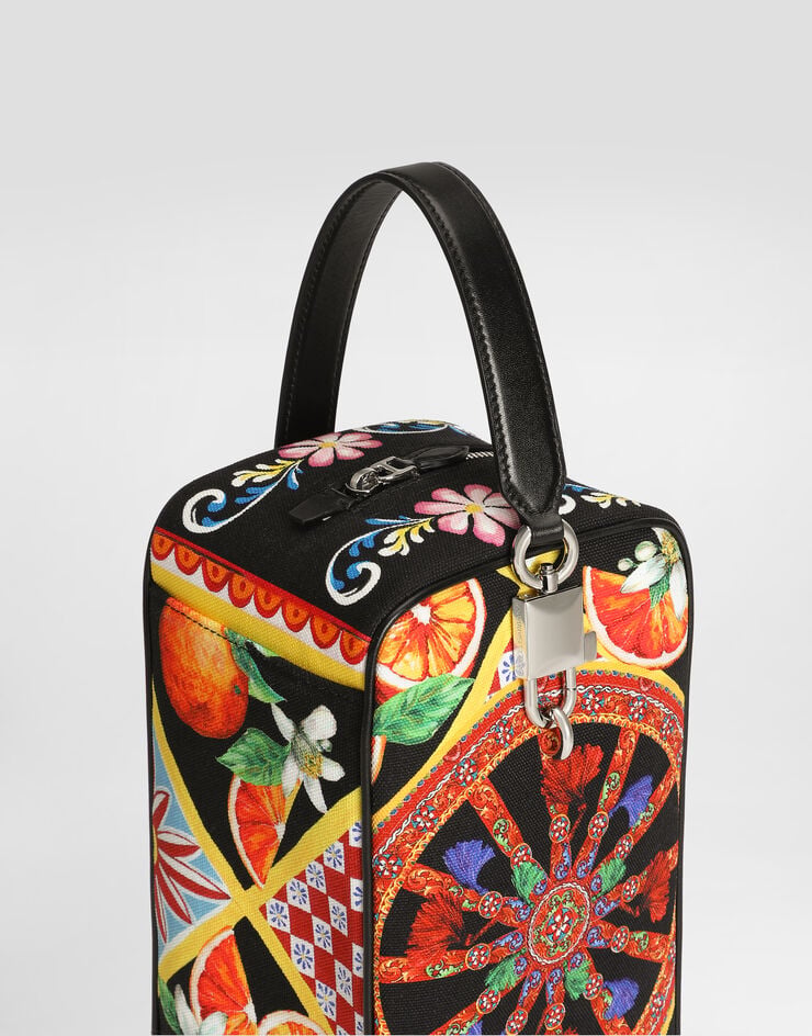 Dolce & Gabbana Lock handbag in printed canvas Multicolor BM2449A0926