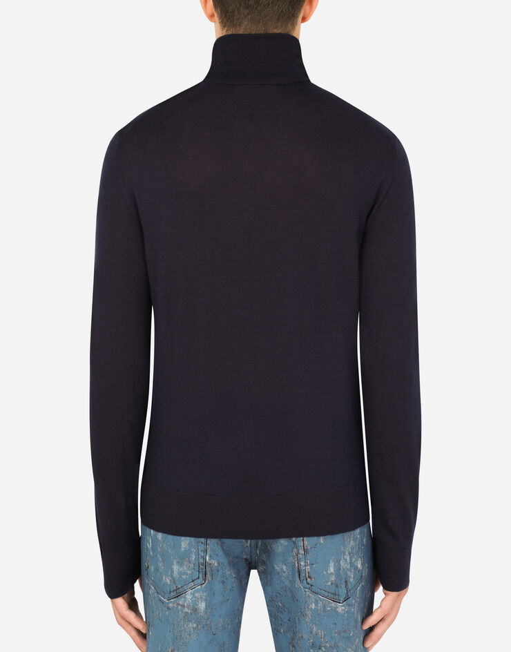 Dolce & Gabbana Cashmere turtle-neck sweater Azul GX625TJAWRC