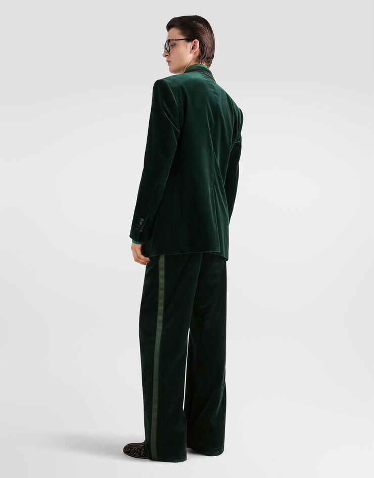 Dolce & Gabbana Single-breasted tuxedo jacket in velvet  G2WK8TFUVG7