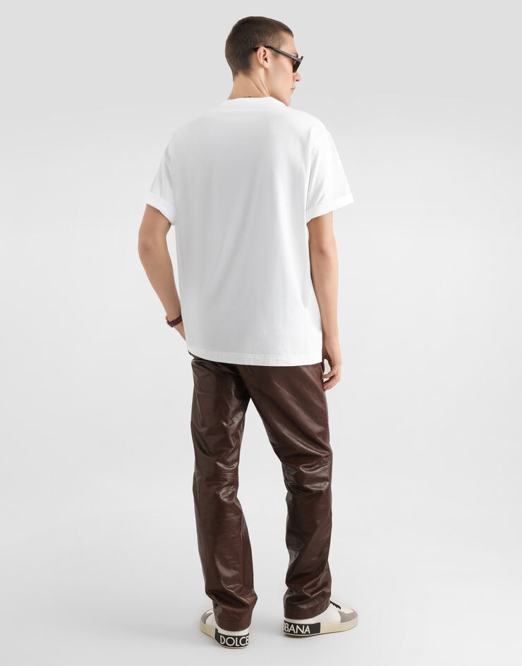 Dolce & Gabbana Jersey t-shirt with embroidery White G8PN9ZG7POP