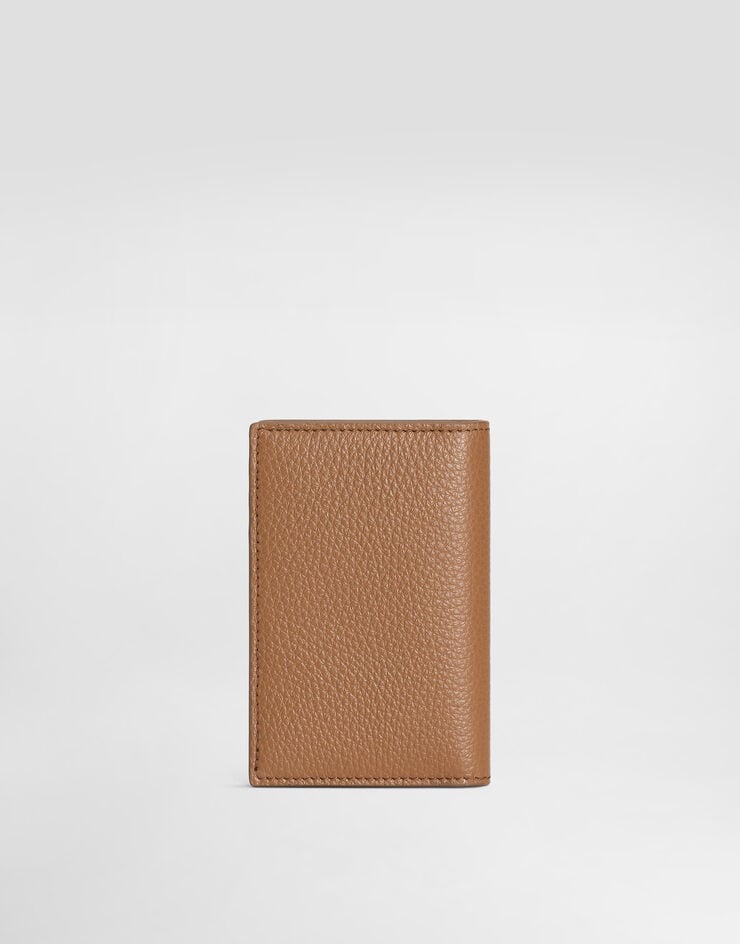 Dolce & Gabbana Card holder in calfskin with logo Beige BP3323A0370