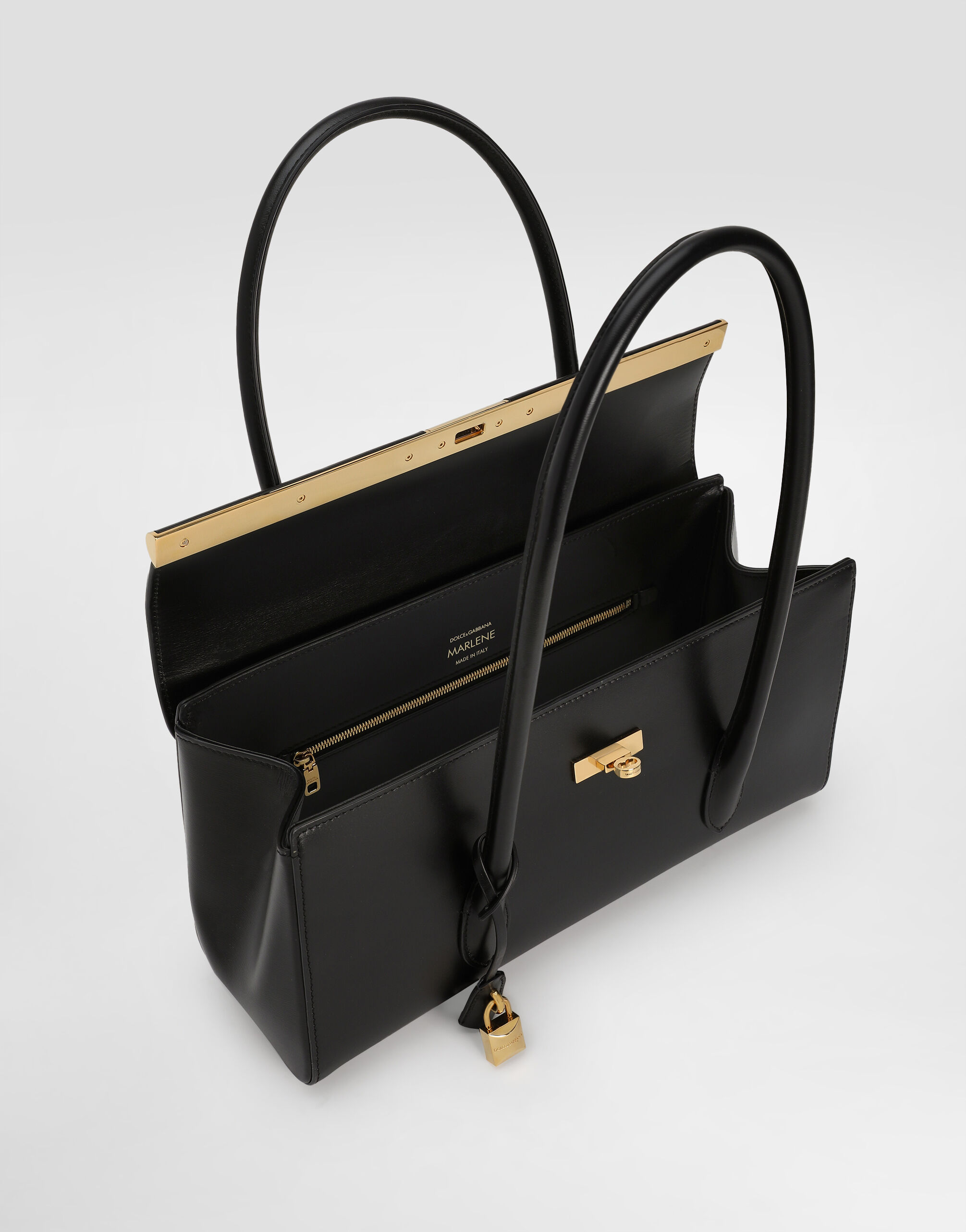 Marlene handbag in palmellato calfskin in Black for Women
