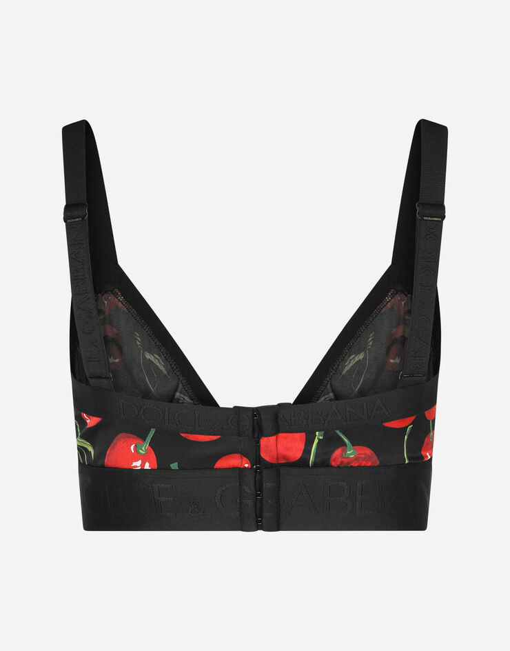 Dolce & Gabbana Cherry-print satin bra Multicolor O1D15TFSA40