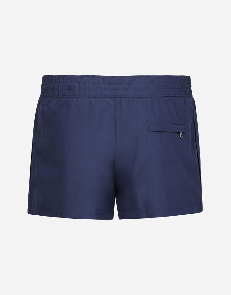Dolce & Gabbana Short swim trunks with branded tag Blue M4E48TONO06
