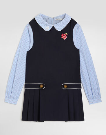 Dolce & Gabbana Poplin crêpe dress with patch  L54DU8G7P7A