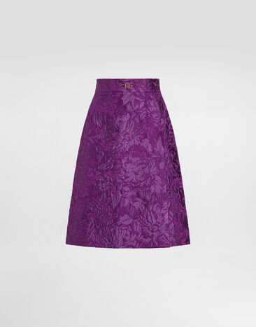 Dolce & Gabbana Peony brocade skirt Purple F4C2ETHJMQO