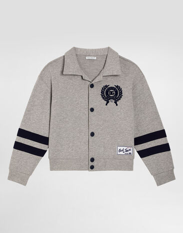 Dolce & Gabbana Jersey sweatshirt with Dolce&Gabbana print Grey L4JWMAG7PCS