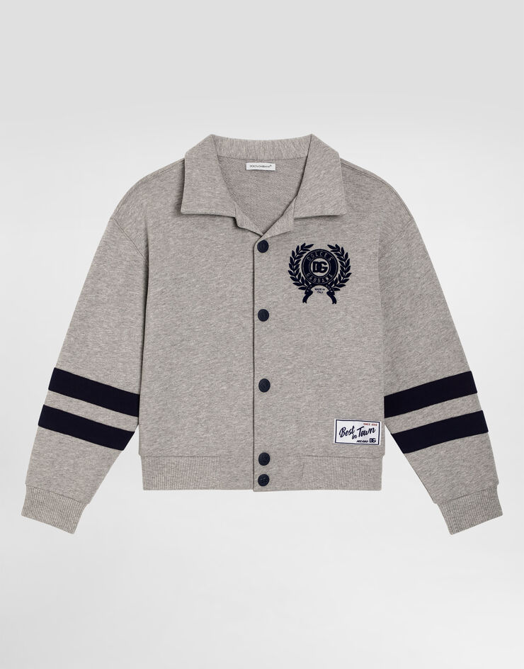 Dolce & Gabbana Jersey sweatshirt with Dolce&Gabbana print Grey L4JWMAG7PCS