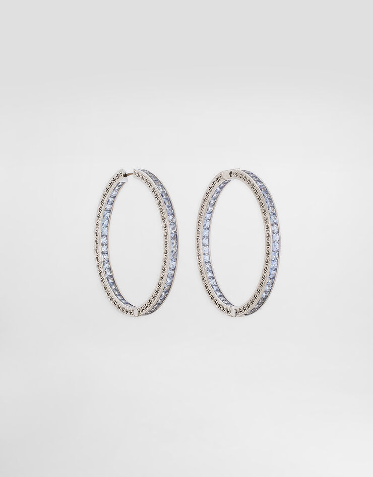 Dolce & Gabbana Ohrringe Anna aus Weißgold 18 kt mit blauen Saphiren Weiss WEQA4GWSALB