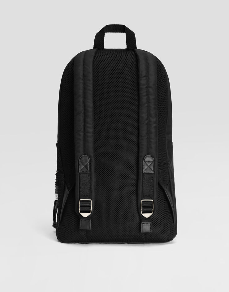 Dolce & Gabbana Mochila de rejilla de nailon con logotipo DG Negro EM0144AM476