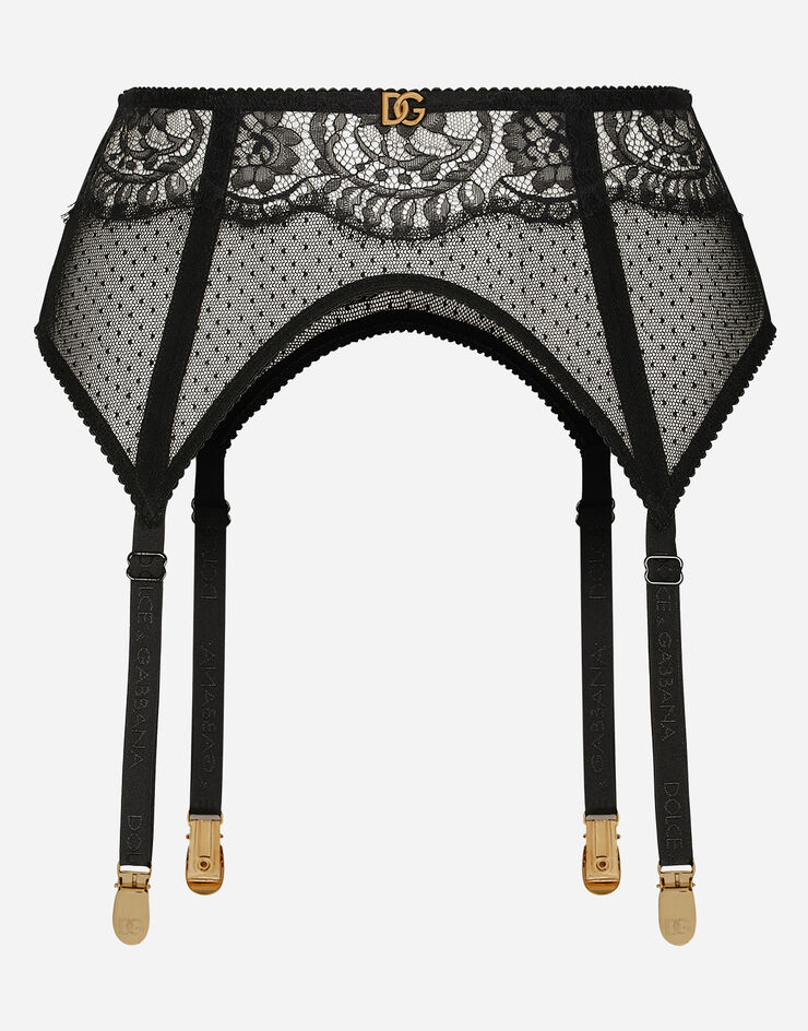 Dolce & Gabbana Пояс для чулок из кружева черный O4A50TONO25