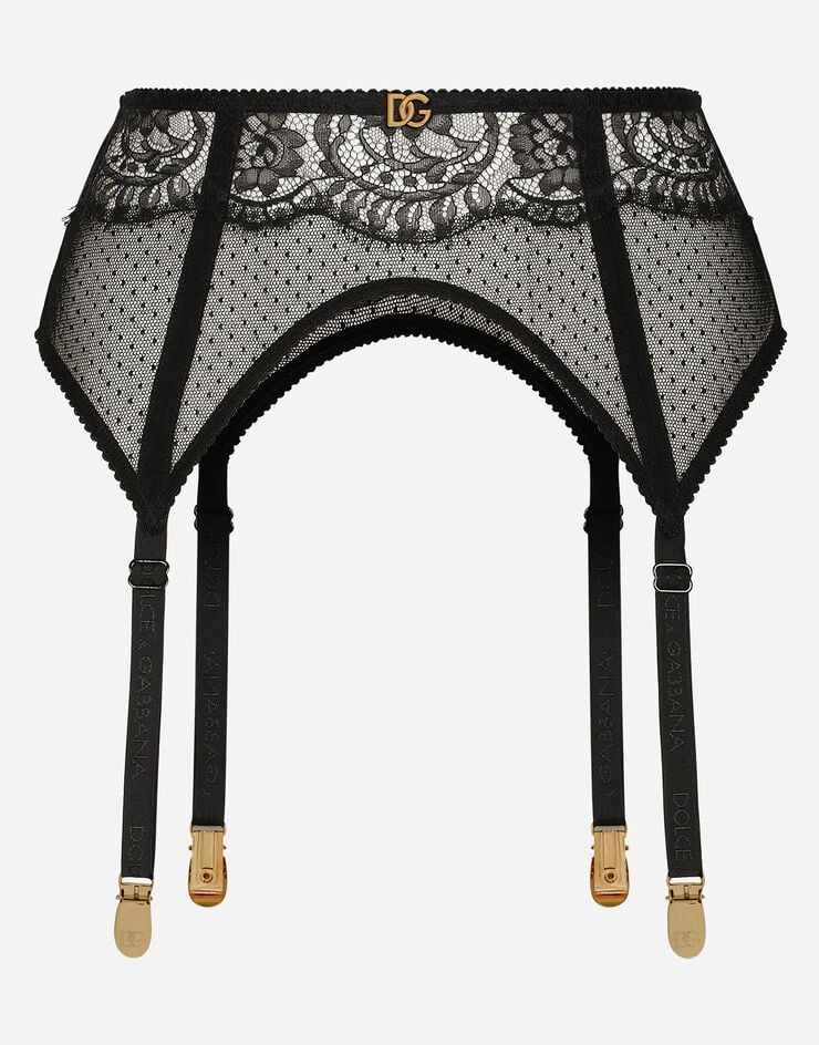 Dolce & Gabbana حزام تثبيت دانتيل أسود O4A50TONO25
