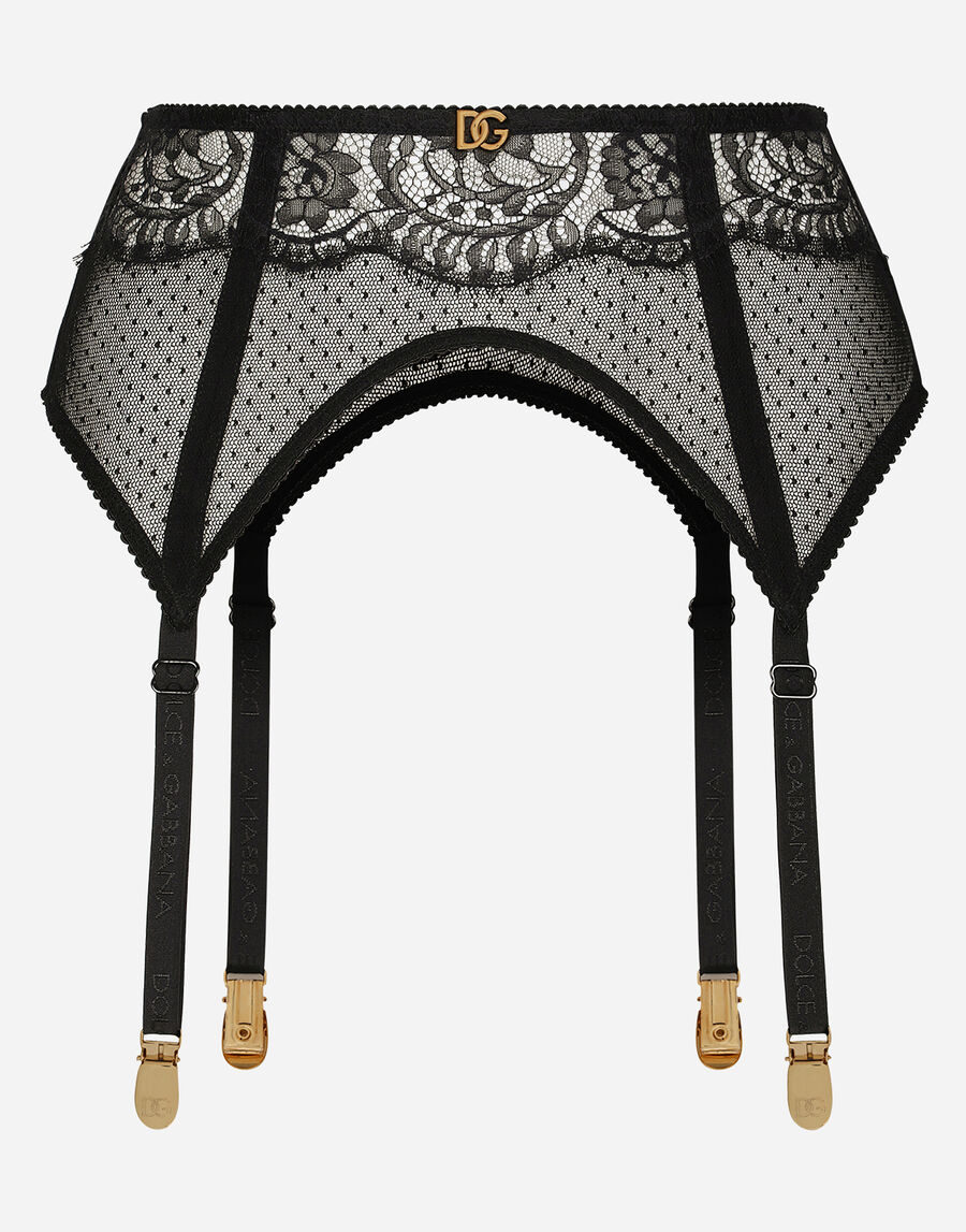 Lace suspender belt