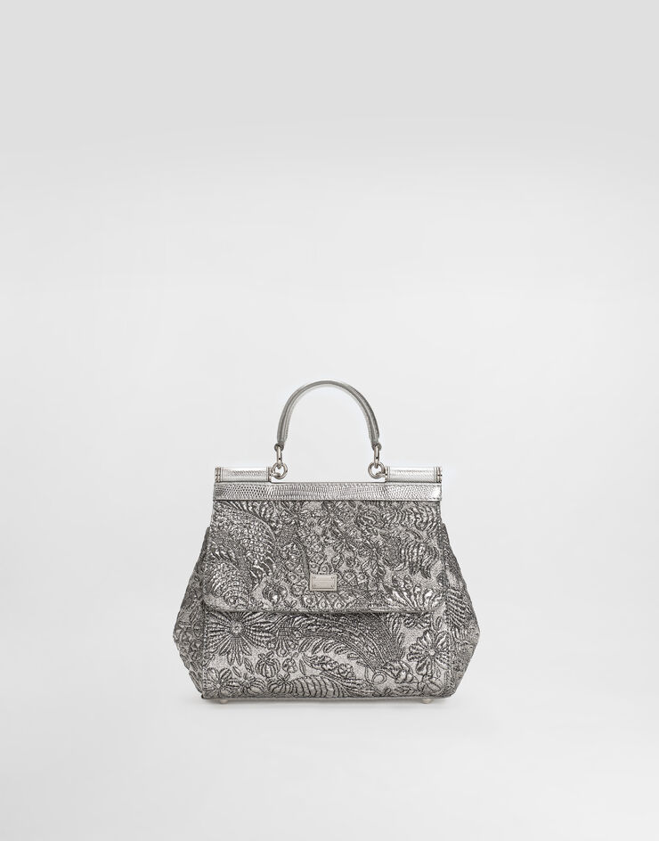 Dolce & Gabbana Medium Sicily handbag in brocade Dolce & Gabbana Medium Sicily handbag in brocade Silver BB6003BR817