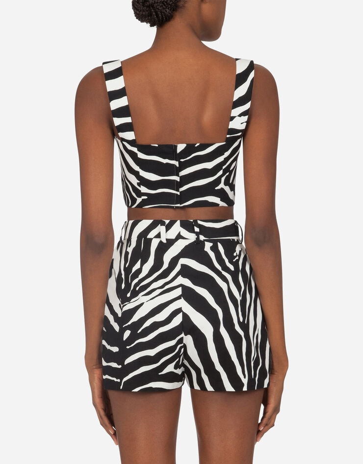 Dolce & Gabbana DRILL TOP WITH ZEBRA PRINT STAMPA ANIMALIER F74L3TFSFJ2