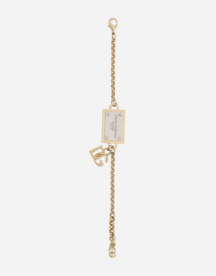 Dolce&Gabbana Bracelet avec plaquette à logo et DG Doré WBP6T1W1111