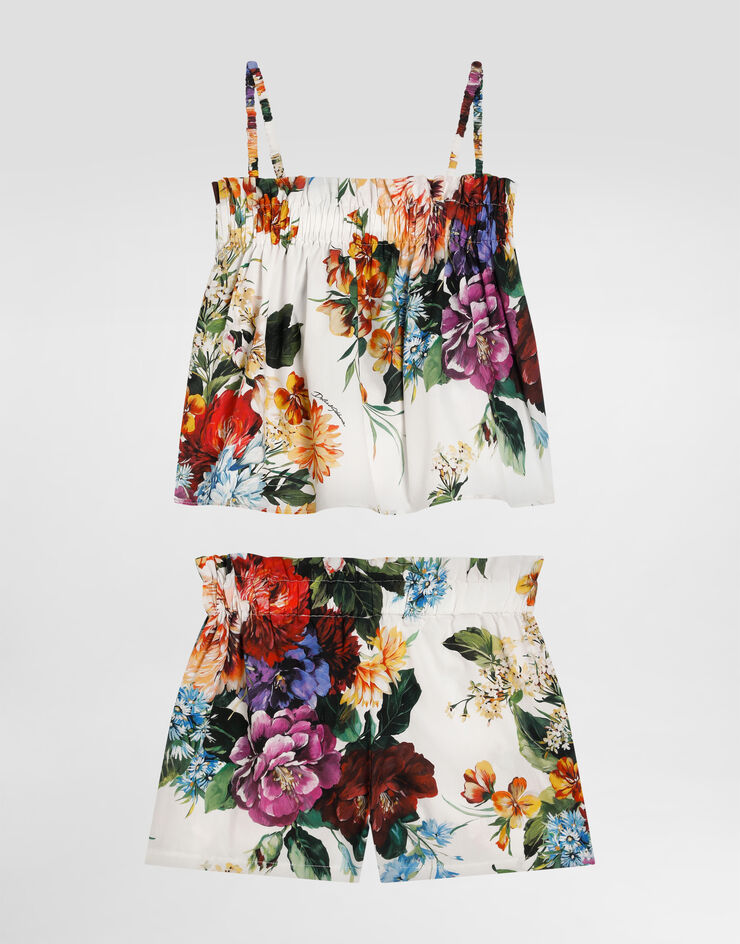 Dolce & Gabbana Flower-print poplin top and shorts set Print L51U10HS5TV