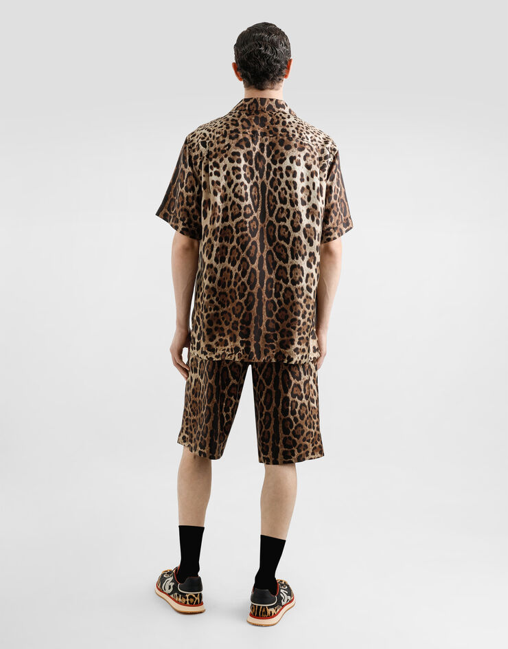 Dolce & Gabbana 豹纹印花真丝衬衫 版画 G5JH9TIS1B7