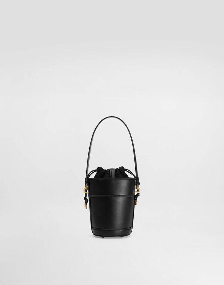 Dolce & Gabbana Bucket Bag Capri aus Canvas und Leder Schwarz BB7816AI451