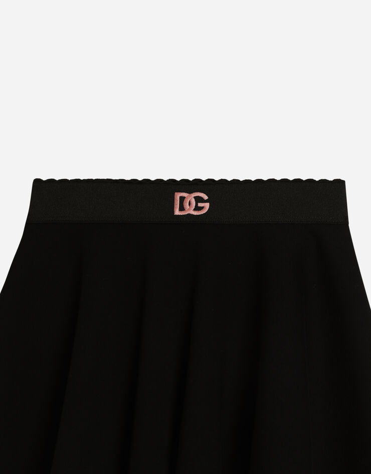 Dolce & Gabbana Jupe en jersey à logo DG Noir L54I67G7N9Q