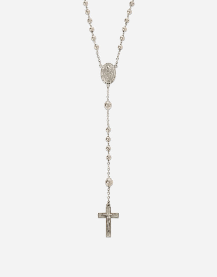 Dolce & Gabbana Tradition white gold rosary necklace White gold WNHS2GWWH01