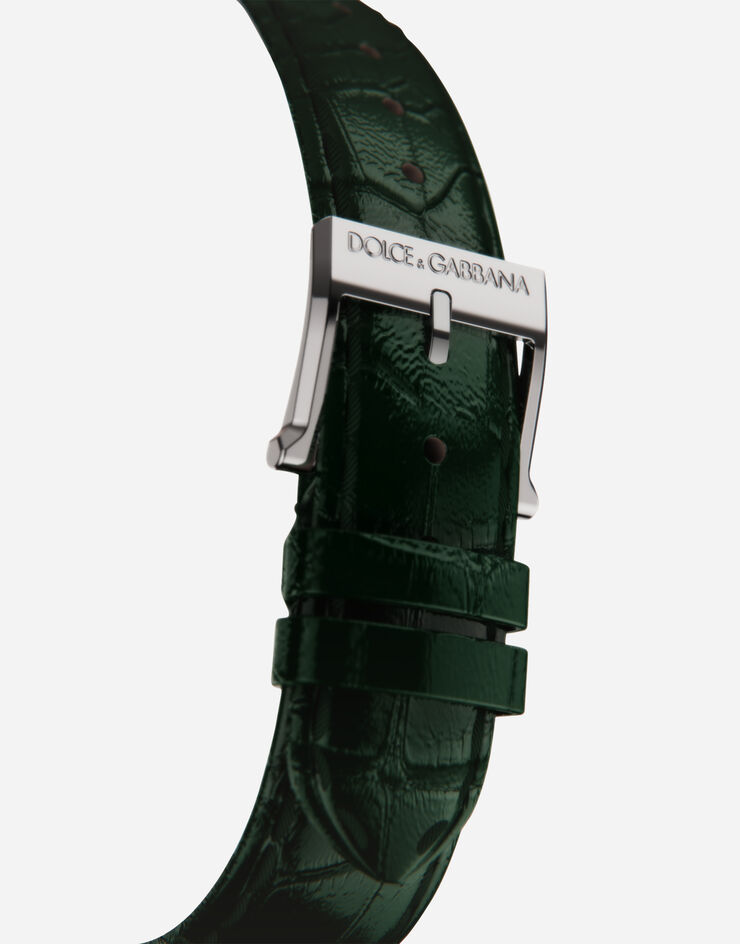 Dolce & Gabbana DG7 watch in steel with malachite and diamonds Green WWFE2SXSFMA