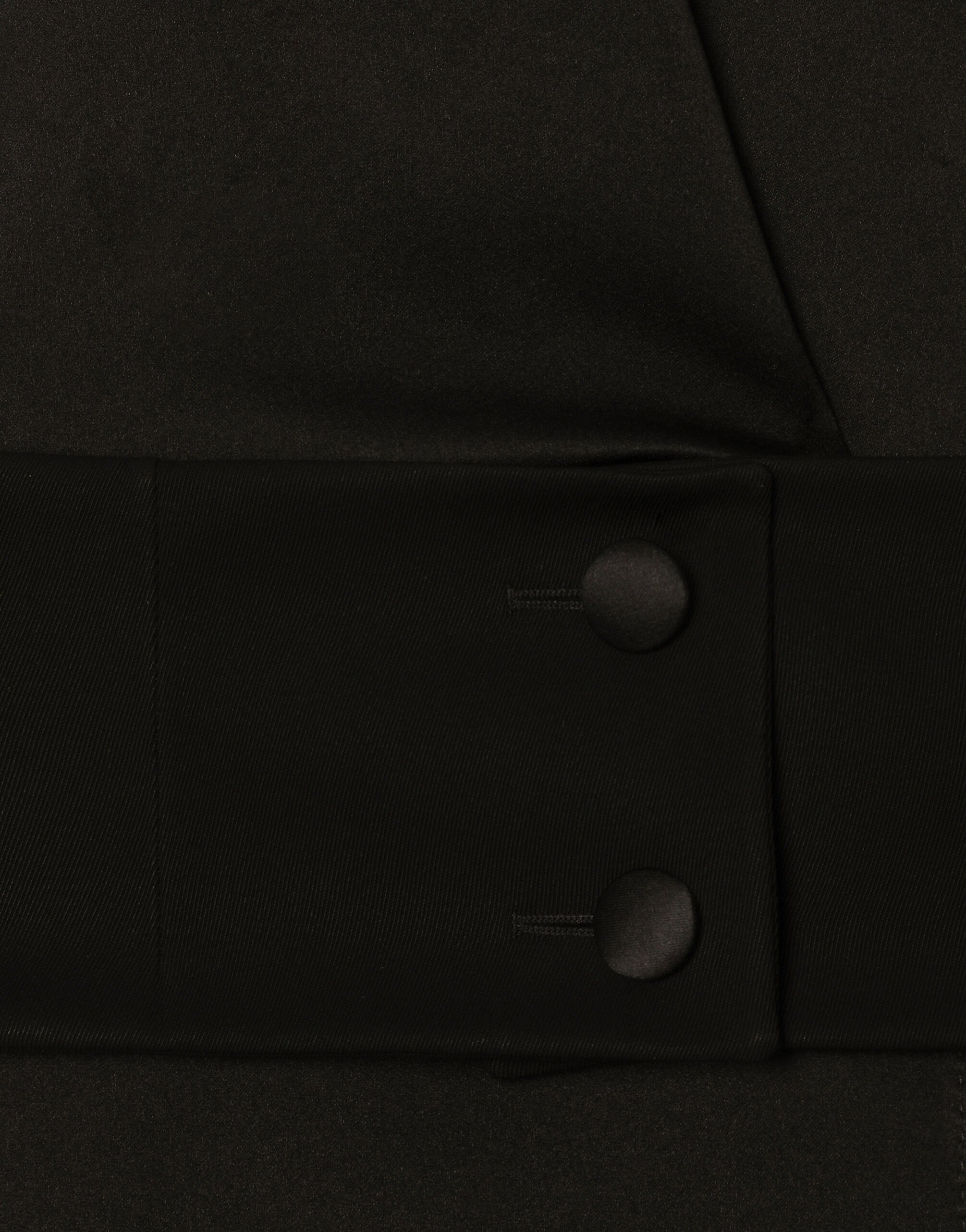 Double-breasted wool gabardine waistcoat in Black for Women