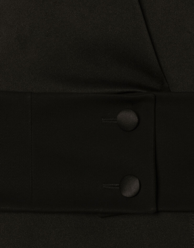 Dolce & Gabbana Double-breasted wool gabardine waistcoat Negro F79DETFU28J