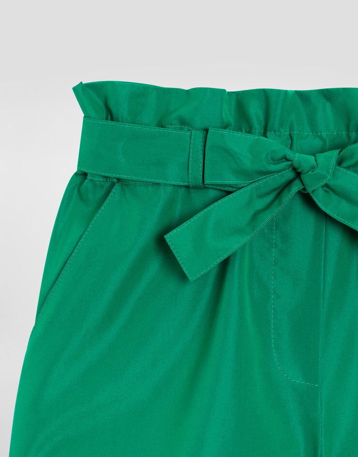 Dolce & Gabbana Short 5 poches en popeline à logo DG Vert L53Q38FUM4G