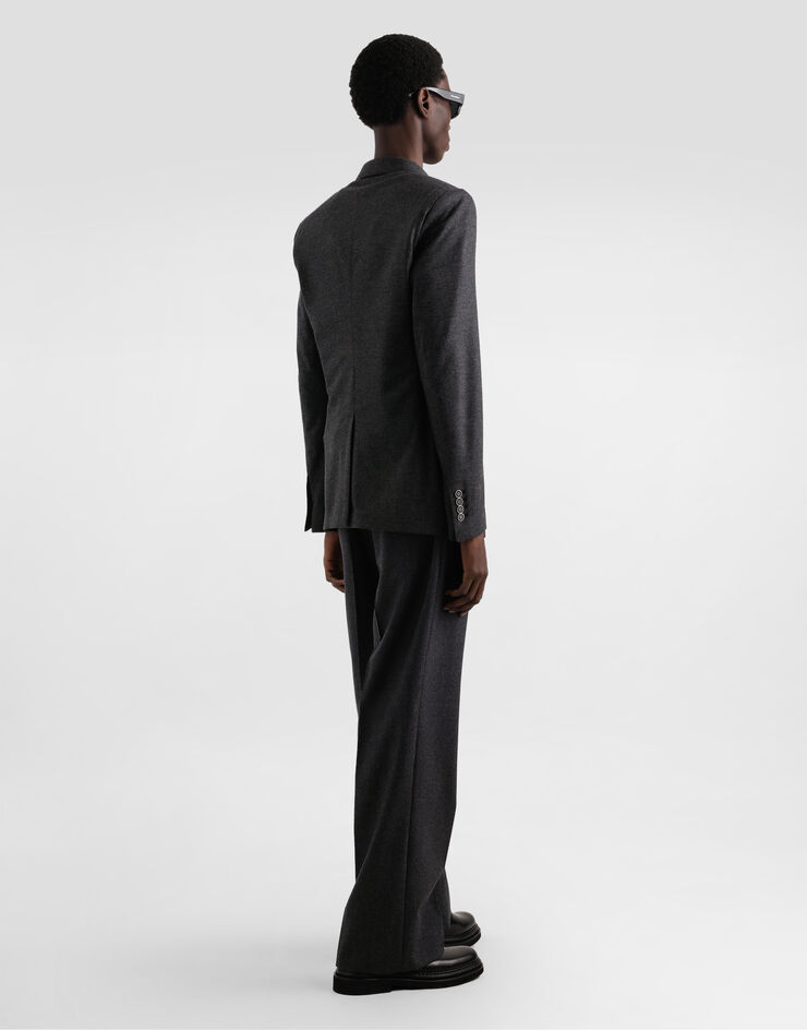 Dolce & Gabbana Single-breasted taormina wool jersey jacket Grey G2UQ3THU7VA