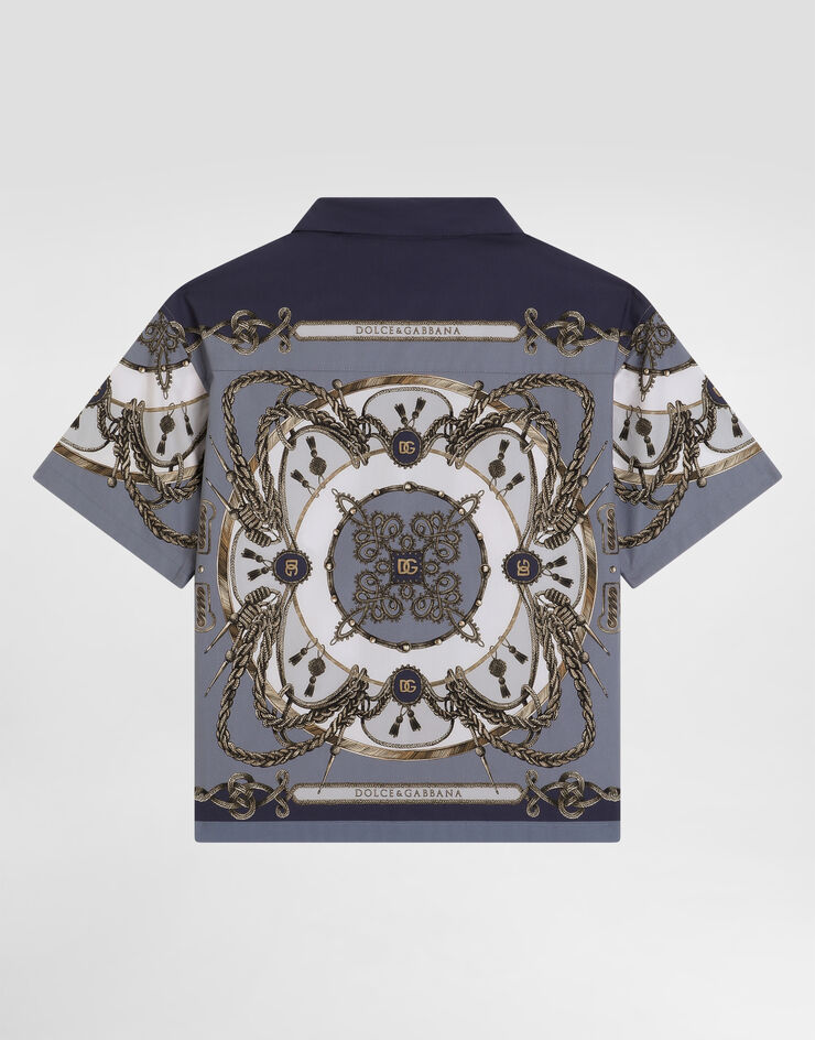 Dolce & Gabbana Cargo-print poplin shirt Multicolor L44S81FI5NQ