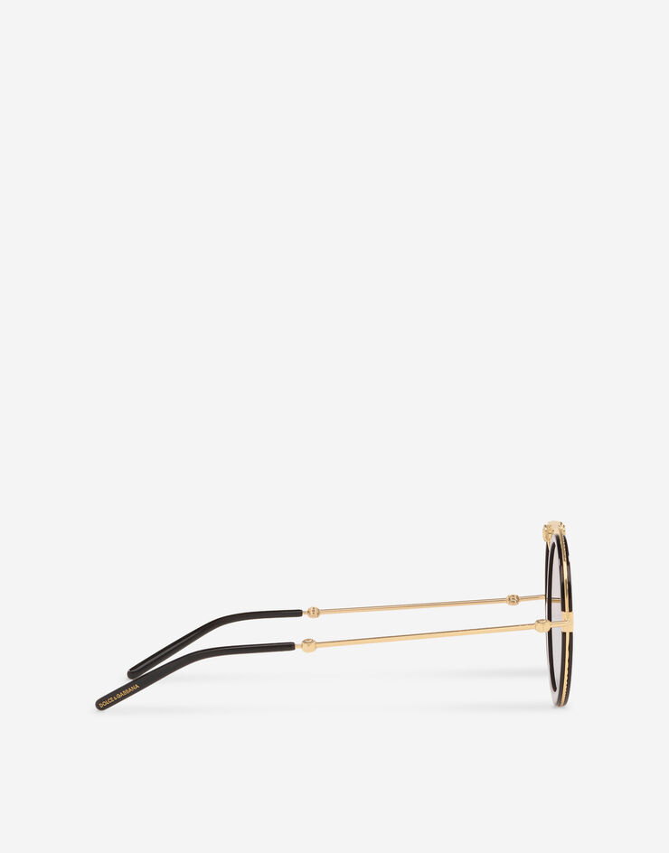 Dolce & Gabbana Солнцезащитные очки DG ручной работы ЗОЛОТОЙ И ЧЕРНЫЙ VG2241VM187
